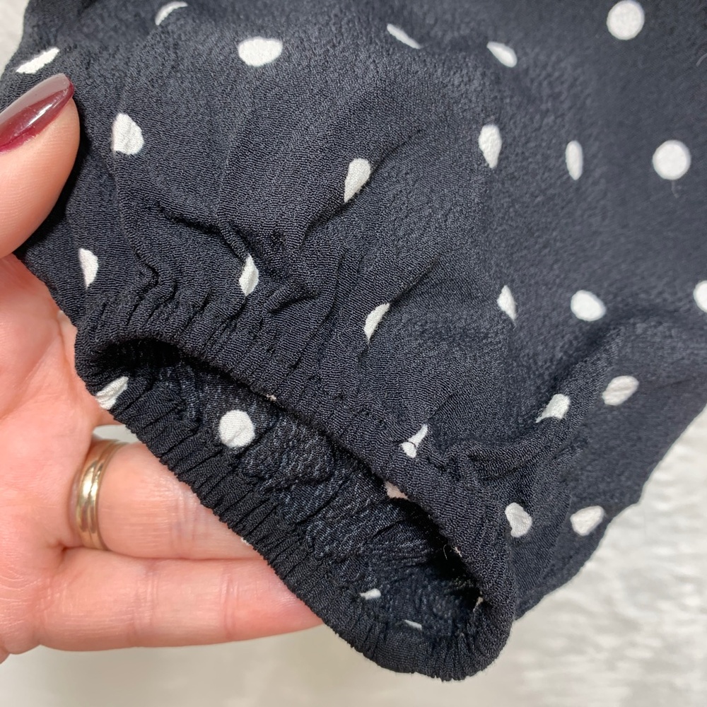 Aritzia Wilfred New Prairie Blouse Black White Polka Dot Sz S - Picture 8 of 14